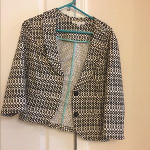 Black and white blazer